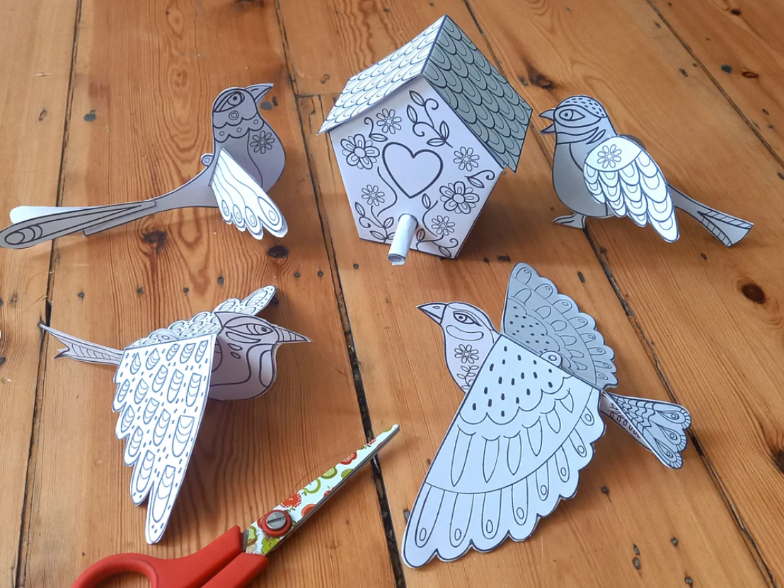 Birds Paper Crafts - Instant Download!